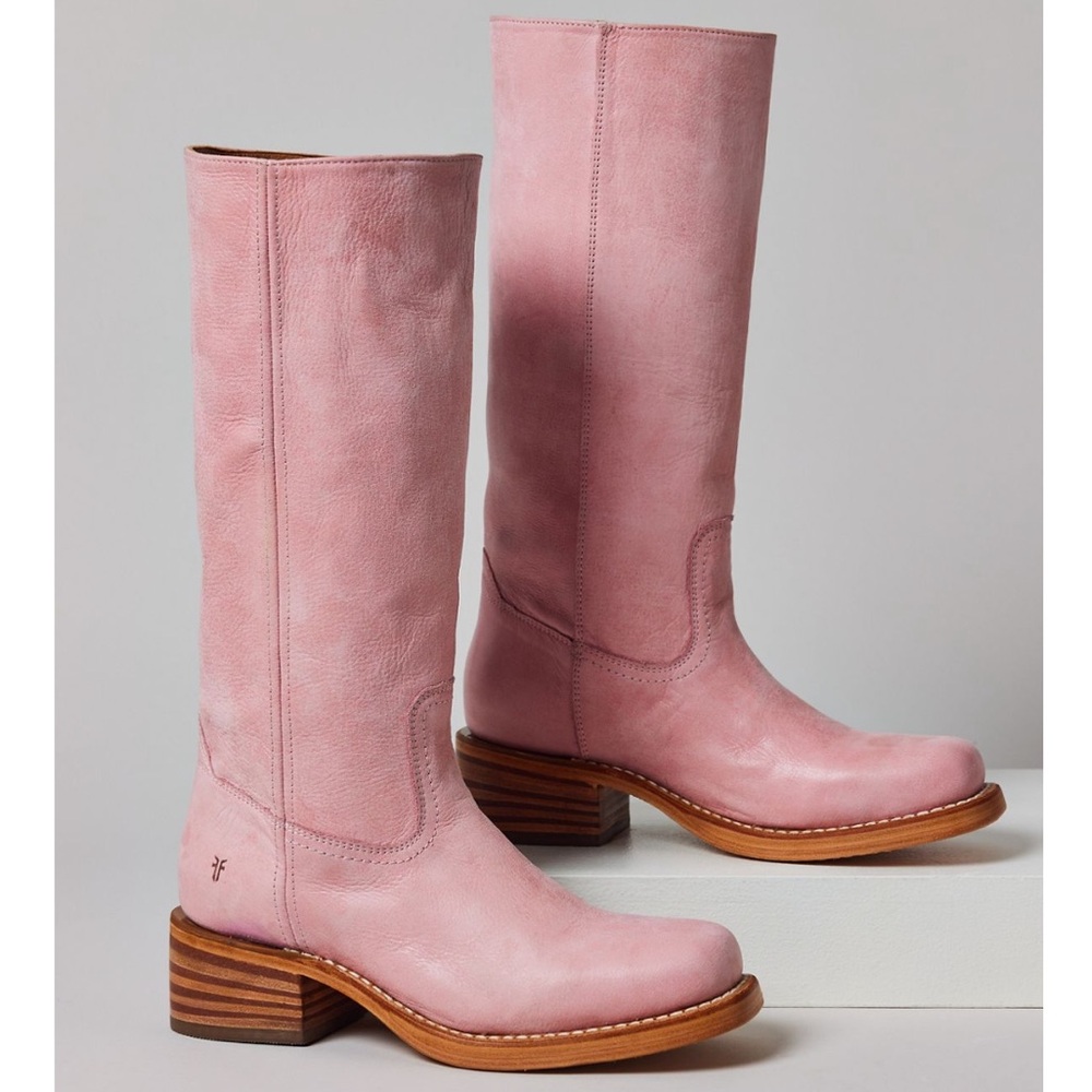Frye Campus 14L Boots in Pink sz 8.5